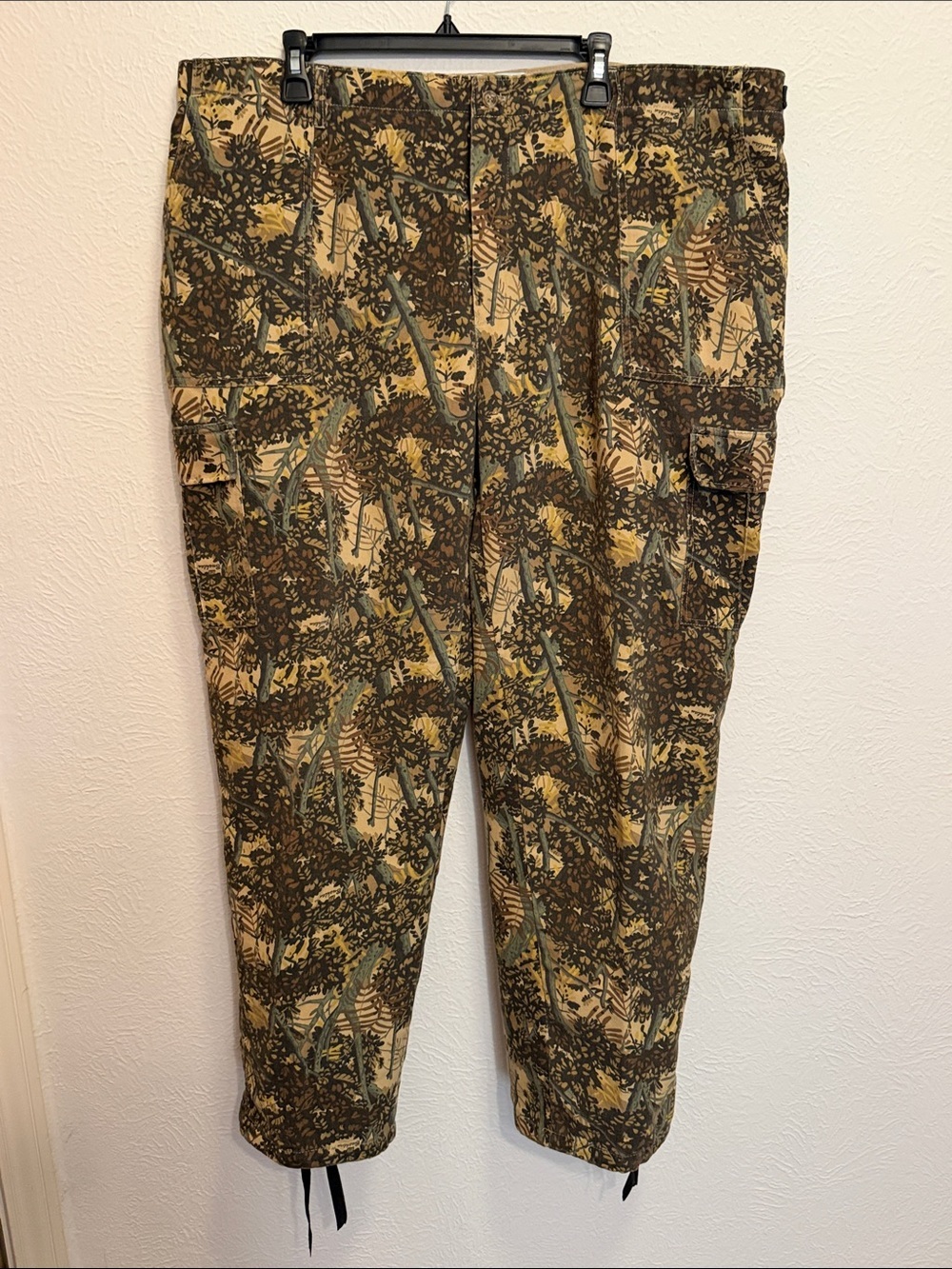 🦆🦆🦆BOGOHO🦆🦆🦆Men's Olive Green Camo Cargo Pants - Casual Utility Style-XXL